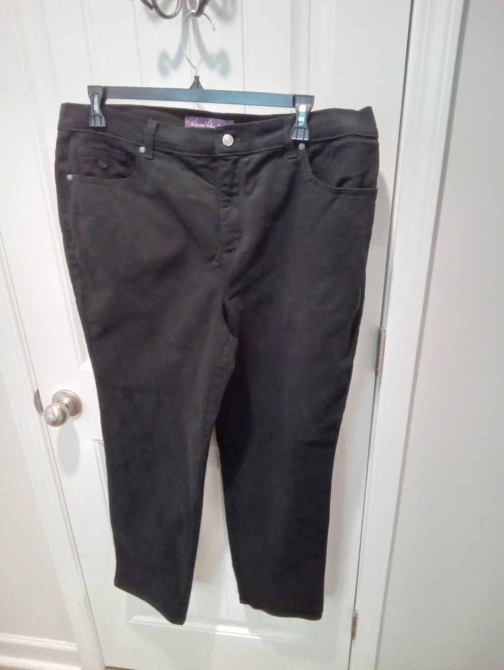 2-$10... Gloria Vanderbilt Amanda Plus Size 18W Straight Leg Black Denim Jeans